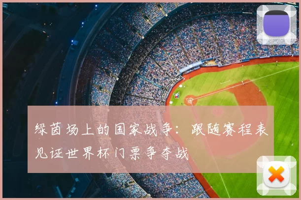 绿茵场上的国家战争：跟随赛程表见证世界杯门票争夺战